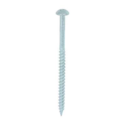 TIMCO Twin-Threaded Round Head Silver Woodscrews - 10 x 3 (200pcs)