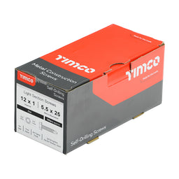 TIMCO Self-Drilling Light Section Silver Drill Screw - 12 x 1 (500pcs)