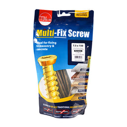 TIMCO Concrete Screws Flat Countersunk Gold - 7.5 x 150 (30pcs)