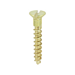 TIMCO Solid Brass Countersunk Woodscrews - 4 x 3/4 (200pcs)