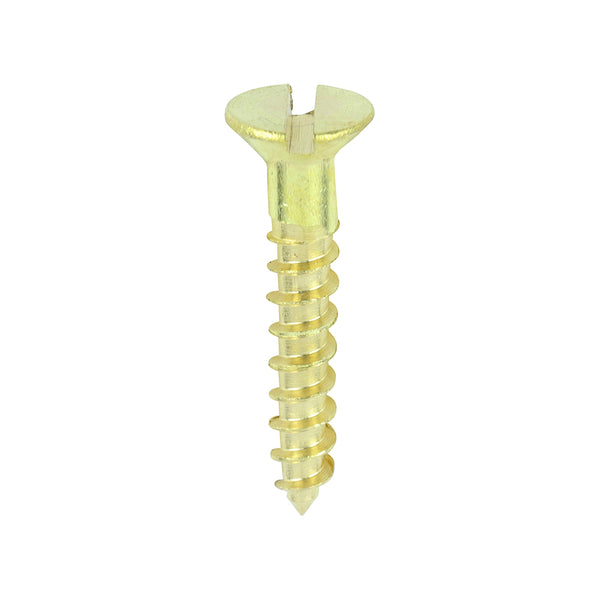 TIMCO Solid Brass Countersunk Woodscrews - 4 x 5/8 (200pcs)