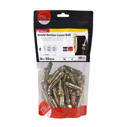 TIMCO Shield Anchors Loose Bolt Gold - M6:10L (M6 x 50) (48pcs)