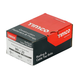 TIMCO Roofing Bolts & Square Nuts Silver - M6 x 20 (200pcs)