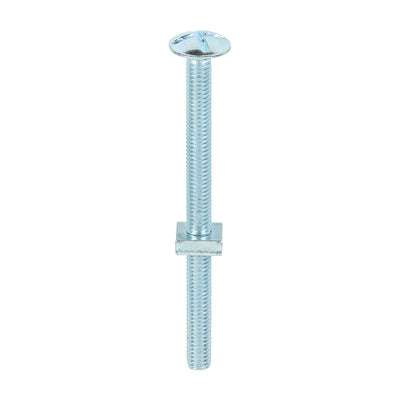 TIMCO Roofing Bolts & Square Nuts Silver - M6 x 80 (100pcs)