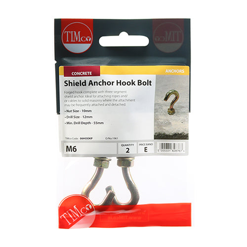 TIMCO Forged Hooks With Sheil Anchors Gold - M6 (2pcs)