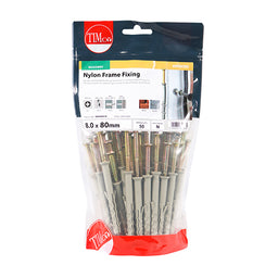 TIMCO Nylon Frame Fixings - 8.0 x 80 (50pcs)