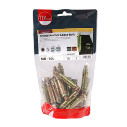TIMCO Shield Anchors Loose Bolt Gold - M8:10L (M8 x 60) (26pcs)
