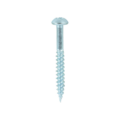 TIMCO Twin-Threaded Round Head Silver Woodscrews - 8 x 11/2 (200pcs)