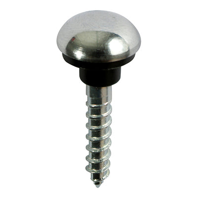 TIMCO Mirror Screws Dome Head Chrome - 8 x 1 1/4 (200pcs)