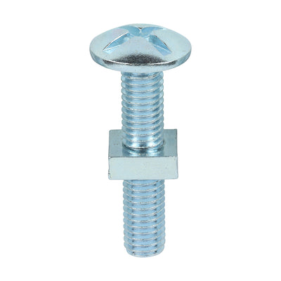 TIMCO Roofing Bolts & Square Nuts Silver - M8 x 40 (100pcs)