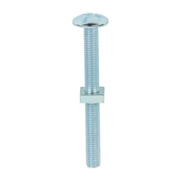 TIMCO Roofing Bolts & Square Nuts Silver - M8 x 80 (50pcs)