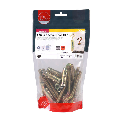 TIMCO Forged Hooks With Sheil Anchors Gold - M8 (14pcs)