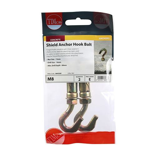 TIMCO Forged Hooks With Sheil Anchors Gold - M8 (2pcs)