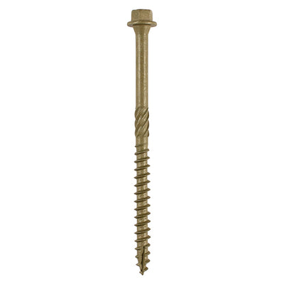 TIMCO Timber Screws Hex Flange Head Exterior Green - 6.7 x 100 (6pcs)