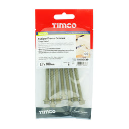 TIMCO Timber Screws Hex Flange Head Exterior Green - 6.7 x 100 (6pcs)