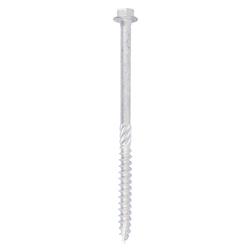 TIMCO Heavy Duty Timber Screws Hex Flange Head Exterior Silver - 10 x 100 (10pcs)