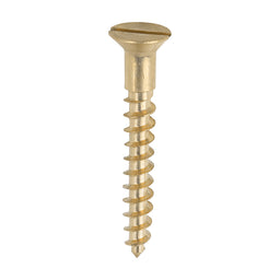 TIMCO Solid Brass Countersunk Woodscrews - 10 x 1 1/2 (200pcs)