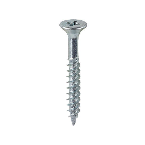 TIMCO Twin-Threaded Countersunk Silver Woodscrews - 10 x 1 1/2 (200pcs)