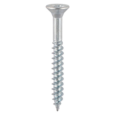 TIMCO Twin-Threaded Countersunk Silver Woodscrews - 10 x 1 1/4 (200pcs)