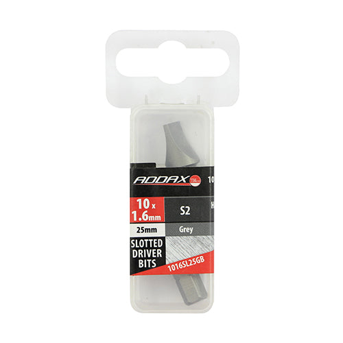 TIMCO Slotted Driver Bit S2 Grey - 10.0 x 1.6 x 25 (2pcs)