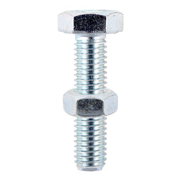 TIMCO Set Screws DIN933 Grade 8.8 & Hex Nut DIN934 Silver - M10 x 70 (2pcs)