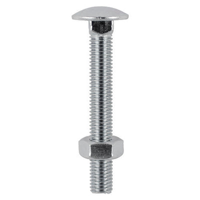 TIMCO Carriage Bolts DIN603 & Hex Full Nut DIN934 A2 Stainless Steel - M10 x 75 (3pcs)