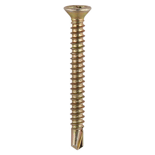 TIMCO Window Fabrication Screws Countersunk PH Self-Tapping Self-Drilling Point Yellow - 3.9 x 25 (1000pcs)