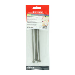 TIMCO Timber Screws Hex Flange Head Exterior Green - 6.7 x 150 (4pcs)