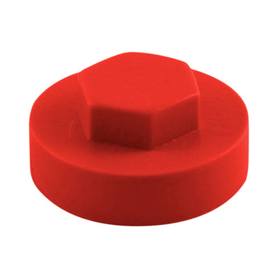 TIMCO Hex Head Cover Caps Poppy Red - 16mm (1000pcs)