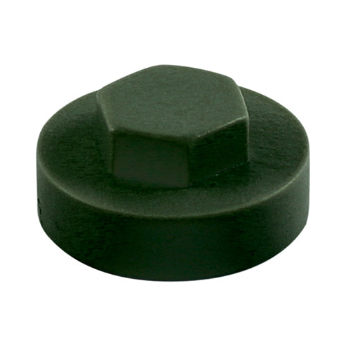 TIMCO Hex Head Cover Caps Juniper Green - 16mm (1000pcs)