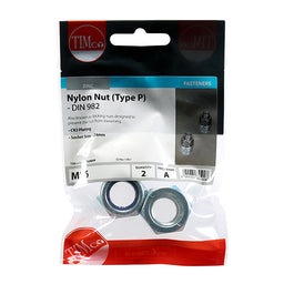 TIMCO Nylon Insert Nuts Type P DIN982 Silver - M16 (2pcs)