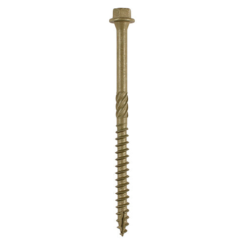 TIMCO Timber Screws Hex Flange Head Exterior Green - 6.7 x 175 (50pcs)