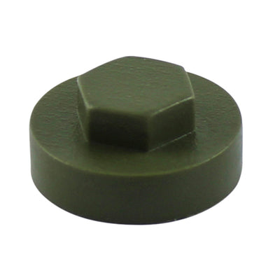 TIMCO Hex Head Cover Caps Olive Green - 19mm (1000pcs)