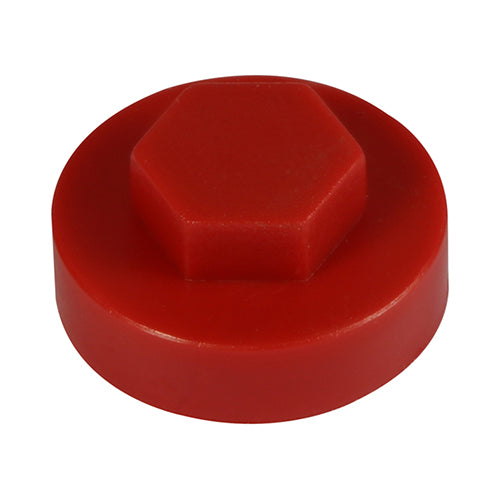 TIMCO Hex Head Cover Caps Flame Red - 19mm (1000pcs)