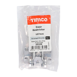 TIMCO Door Restrictor Polished Chrome - 107mm