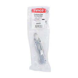 TIMCO Contract Flat Section Bolt Satin Chrome - 110 x 25mm