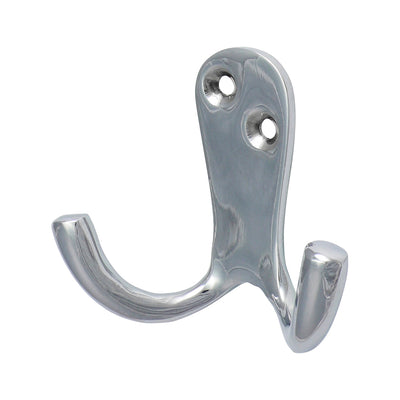 TIMCO Double Robe Hook Polished Chrome - 47 x 24mm