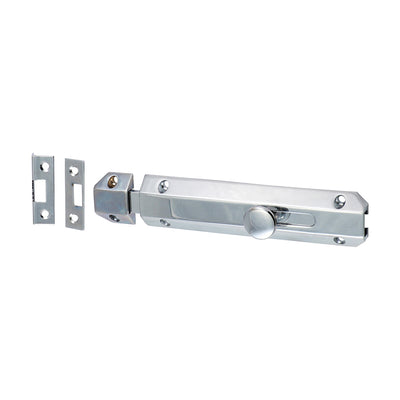 TIMCO Architectural Flat Section Bolt Polished Chrome - 150 x 35mm