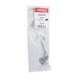 TIMCO Cabin Hook Satin Chrome - 100mm