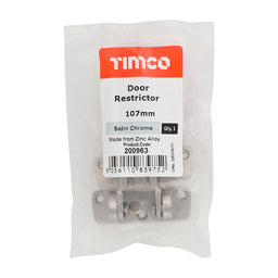 TIMCO Door Restrictor Satin Chrome - 107mm