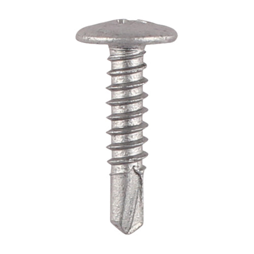 TIMCO Self-Drilling Metal Framing Low Profile Wafer Head Exterior Silver Screws - 4.8 x 22 (200pcs)