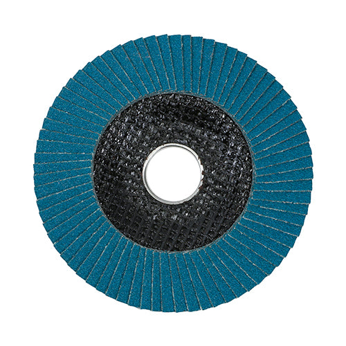 TIMCO Flap Disc Zirconium Type 29 Conical P80 Grit - 115 x 22.23