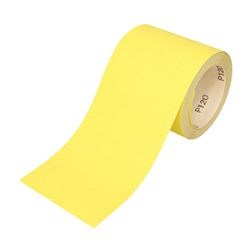 TIMCO Sandpaper Roll 120 Grit Yellow - 115mm x 10m