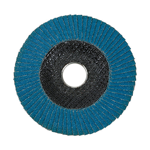 TIMCO Set of Flap Discs Zirconium Type 29 Conical P40 Grit - 115 x 22.23 (10pcs)