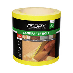 TIMCO Sandpaper Roll 60 Grit Yellow - 115mm x 10m