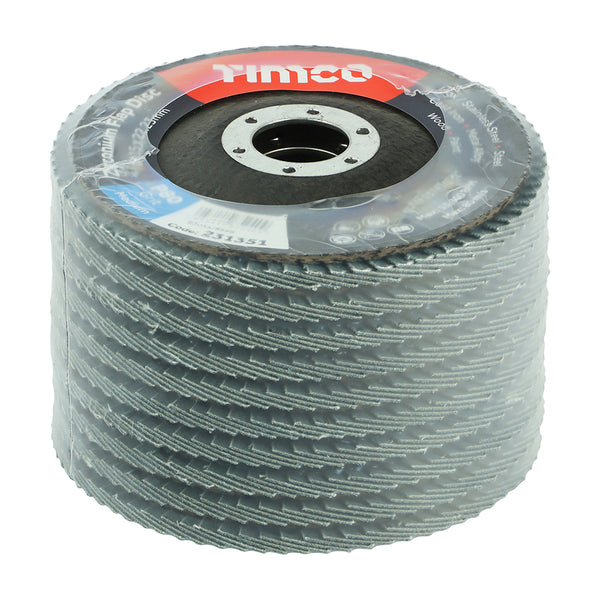 TIMCO Set of Flap Discs Zirconium Type 29 Conical P80 Grit - 115 x 22.23 (10pcs)