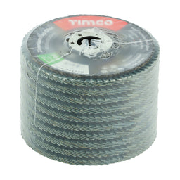 TIMCO Set of Flap Discs Zirconium Type 29 Conical P60 Grit - 115 x 22.23 (10pcs)