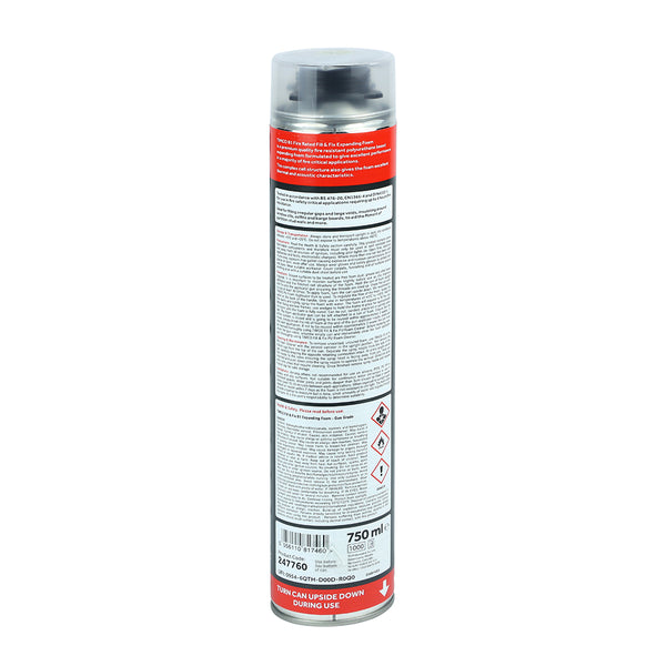 TIMCO Fill & Fix Fire Rated Expanding PU Foam B1 Gun Grade - 750ml