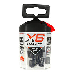 TIMCO X6 Impact TX Drive Driver Bit - TX25 x 25 (10pcs)