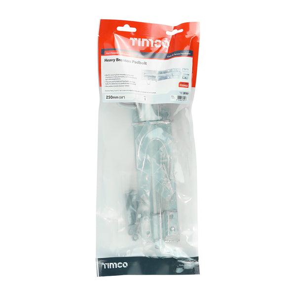 TIMCO Heavy Brenton Padbolt Hot Dipped Galvanised - 10